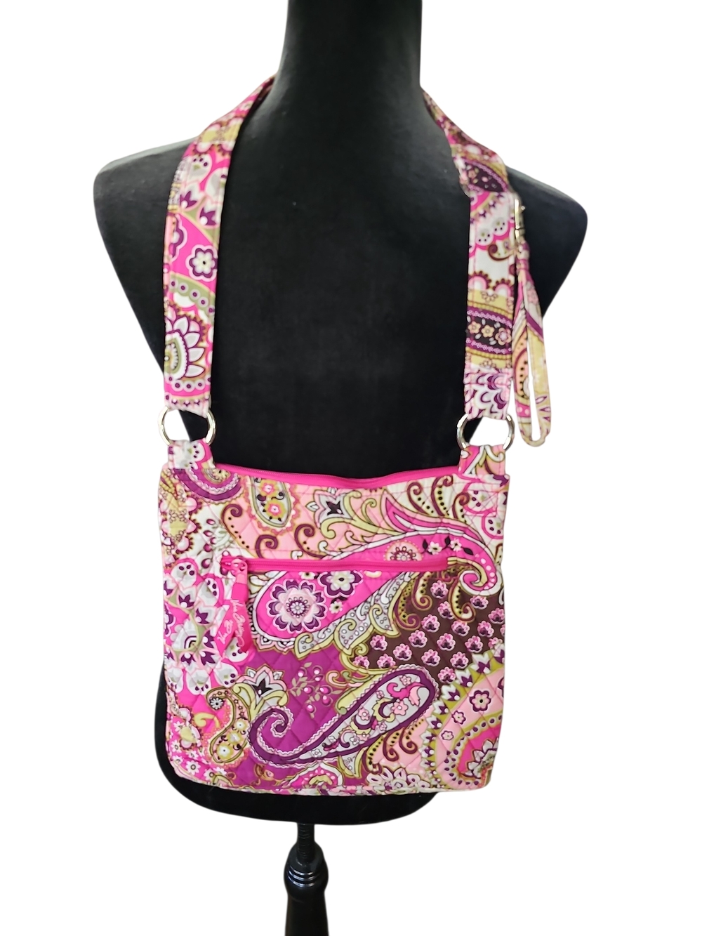 Vera Bradley Pink Paisley Crossbody Shoulder Bag